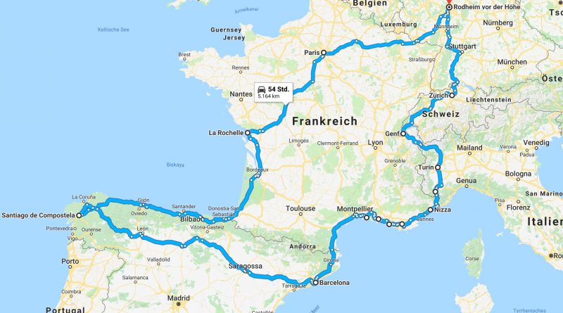 5600 km quer durch Europa